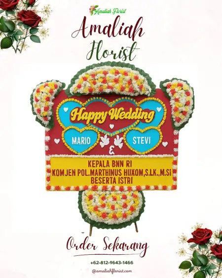 Papan Bunga Pernikahan Bukuan